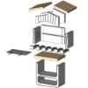 Immagine di BARBECUE CAORLE CARBONELLA E LEGNA MISURA 82x51,5XH165,5 CM SAROM