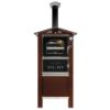 Immagine di FORNO DA ESTERNO TAFER OPTIMUS 80 VERNICIATO RAME CON CARRELLO - CAMERA DI COTTURA CM 47x81 TAFER