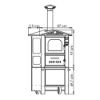 Immagine di FORNO DA ESTERNO TAFER GEOS 80 VERNICIATO RAME CON CARRELLO - CAMERA DI COTTURA CM 47x83 TAFER