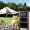 Immagine di FORNO DA ESTERNO TAFER GEOS 80 VERNICIATO RAME CON CARRELLO - CAMERA DI COTTURA CM 47x83 TAFER