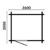 Immagine di CASETTA BLOCKHAUS OXFORD SP19 L 260-P200-H 217 CM PIRCHER