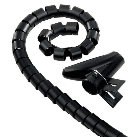 Immagine di GUAINA RACCOGLICAVI CON ACCESSORI COLORE NERA 1,8 MT ELECTRALINE