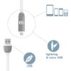 Immagine di CAVO SMART PHONE MICRO USB CON ADATTATORE PER IPHONE 1 METRI ELECTRALINE