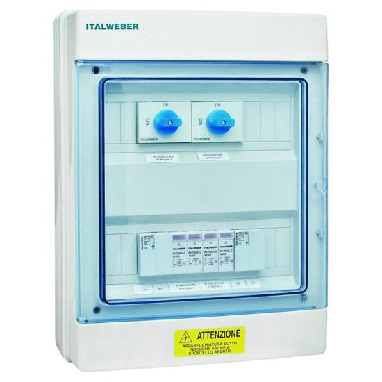 Immagine di QUADRO DC PER PROTEZIONE, SEZIONAMENTO E PARALLELO DI 2 STRINGHE INDIPENDENTI 100 VDC ITALWEBER