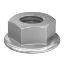 Immagine di DADO ESAGONALE FLANGIATO IN ACCIAIO INOX A2 M8 CONFEZIONE 100 PZ FISCHER