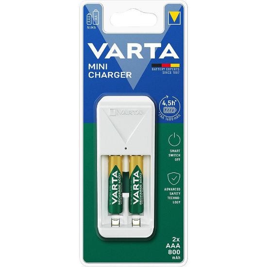 Immagine di CARIACATORE MINI CHARGER CON MINISTILO 800 MAH CONFEZIONE 2 PZ VARTA