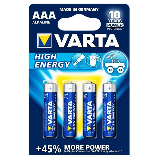 Immagine di PILA MINISTILO AAA 1,5V LONGLIFE POWER CONFEZIONE 4 PZ VARTA