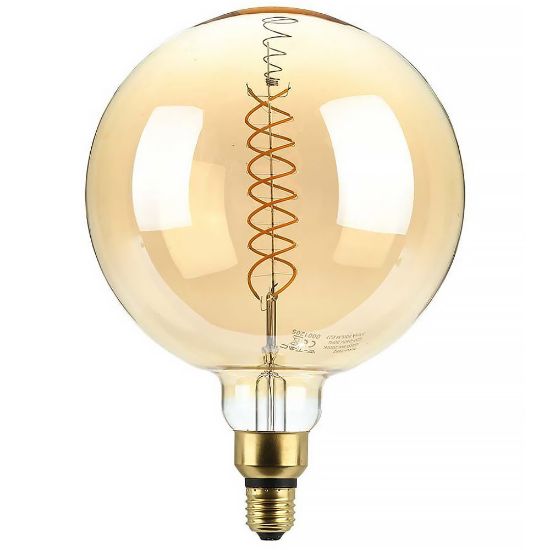 Immagine di LAMPADINA LED A FILAMENTO AMBRATA 1800K G200 DIMMERABILE ATTACCO E27 DIMENSIONE 200 X 297 MM 8W VT-2158D-N V-TAC
