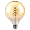 Immagine di LAMPADINA LED A FILAMENTO AMBRATA A DOPPIA SPIRALE 1800K G125 DIMMERABILE ATTACCO E27 DIMENSIONE 125 X 173 MM 6W VT-2126-N V-TAC