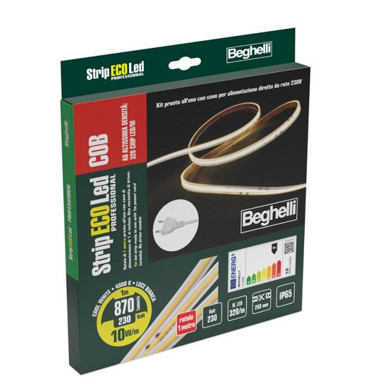 Immagine di STRIP LED COB AC230V 10W IP65 4K LUNGHEZZA 1 MT BEGHELLI