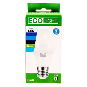 Immagine di LAMPADA LED E27 LUCE CALDA 3000K GOCCIA ECOLIGHT A60 9W CENTURY