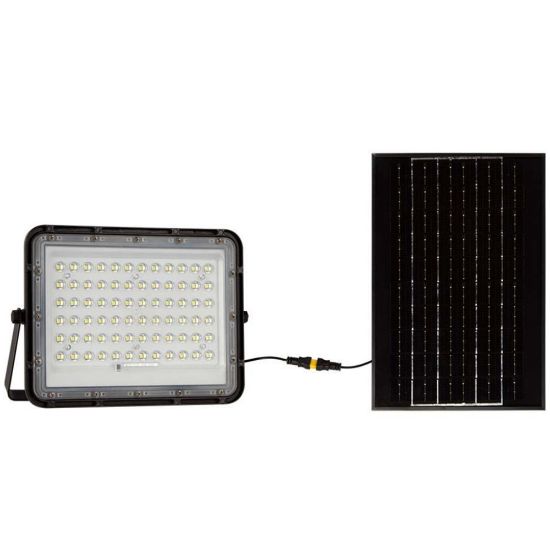 Immagine di PROIETTORE LED CON TELECOMANDO E PANNELLO SOLARE 15W COLORE NERO 6400K IP65 VT-120W-B V-TAC