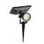 Immagine di FARETTO LED DA TERRA A PICCHETTO COLORE NERO CON PANNELLO SOLARE 2W 140x150x280 MM 3000K IP65 VT-952 V-TAC