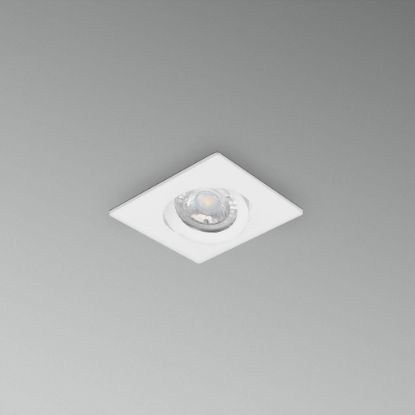 Immagine di SUPPORTO INCASSO QUADRO ORIENTABILE 90X90MM BIANCO ATTACCO GU10 CENTURY