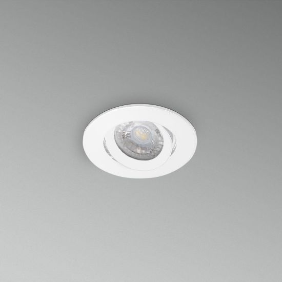 Immagine di SUPPORTO INCASSO TONDO ORIENTABILE DIAMETRO 90MM BIANCO ATTACCO GU10 CENTURY