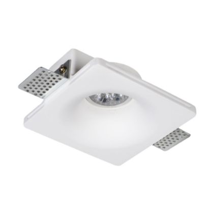Immagine di SUPPORTO INCASSO DOWNLIGHT PER CARTONGESSO EFFETTO TONDO 120X120 H45MM BIANCO CENTURY