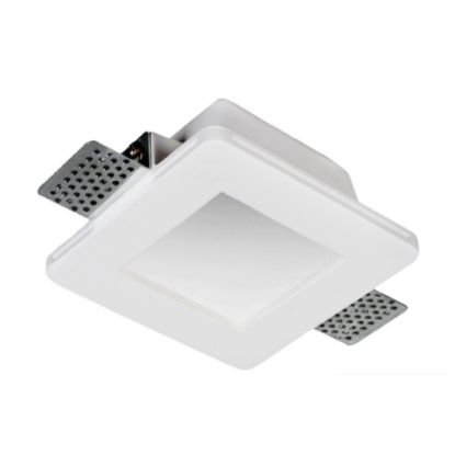 Immagine di SUPPORTO INCASSO DOWNLIGHT PER CARTONGESSO GESSO VETRO 120X120 H62MM BIANCO CENTURY