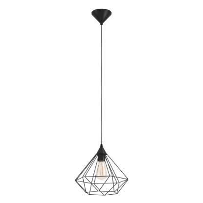 Immagine di LAMPADA EGLO TARBES - STRUTTURA IN PLASTICA / FINITURA METALLO DIFFUSORE IN ACCIAIO ZINCATO / FINITURA METALLO E LEGNO H1100 D32