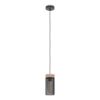 Immagine di LAMPADA EGLO KILNSDALE - STRUTTURA IN METALLO E LEGNO / FINITURA ACCIAIO, GESSO H1100 DIAMETRO 110