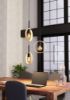 Immagine di LAMPADA EGLO IPSDEN - STRUTTURA IN ACCIAIO / FINITURA METALLO DIFFUSORE IN LEGNO / FINITURA BRUNITO H1300 DIAMETRO 300