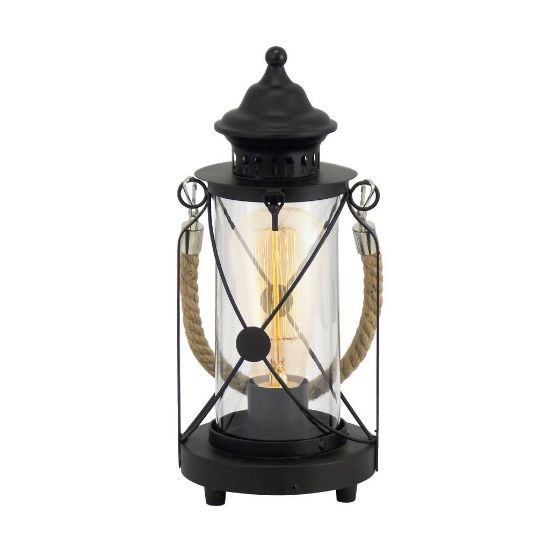 Immagine di LAMPADA EGLO BRADFORD - STRUTTURA IN ACCIAIO / FINITURA METALLO DIFFUSORE IN VETRO / FINITURA CERAMICA H330 DIAMETRO 140