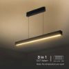 Immagine di PLAFONIERA LED A SOSPENSIONE 40W LUNGHEZZA 500MM COLORE NERO CON SELETTORE CCT 3000K,4000K O 6500K IP20 VT-7-44-B V-TAC