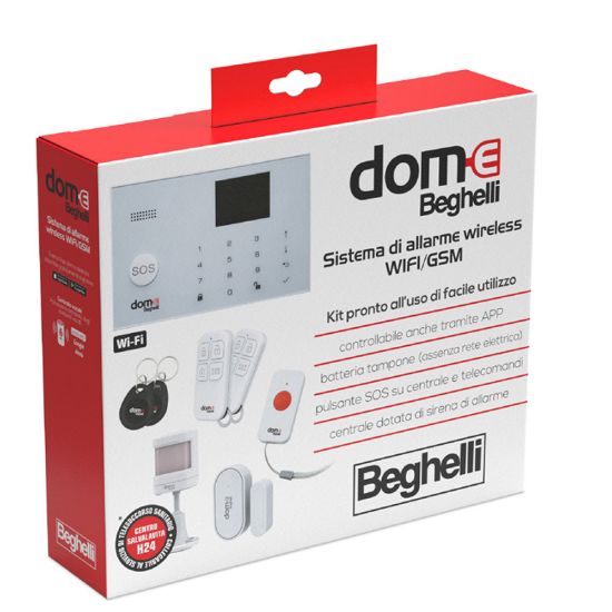 Immagine di KIT SISTEMA DI ALLARME WIRELESS WIFI/GSM SERIE DOM-E BEGHELLI