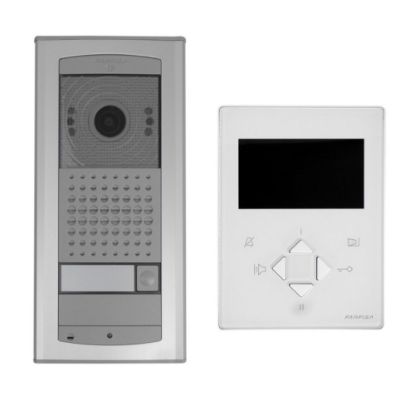 Immagine di VIDEOKIT MONOFAMIGLIARE COMPOSTO DA 1 MONITOR ZHEROS DA 4.3"/1 POSTO ESTERNO VD2101AGL/1 ALIMENTATORE 2221MQ FARFISA