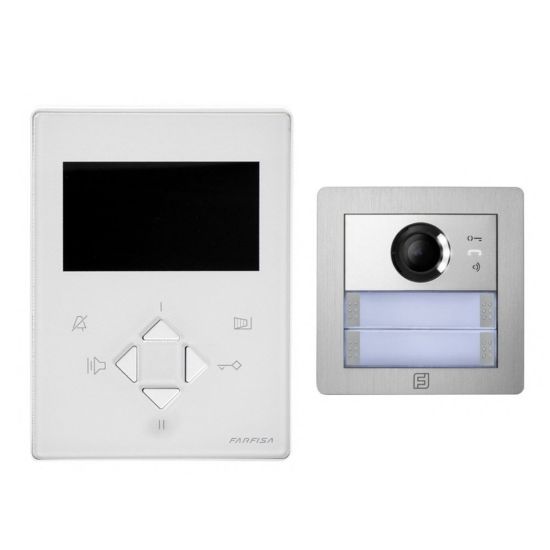Immagine di VIDEOKIT MONOFAMIGLIARE COMPOSTO DA 1 MONITOR ZHEROS ZH1252WE (4.3")/1 POSTO ESTERNO ALBA CV2124AB 1 PULSANTE/1 ALIMENTATORE 2221MQ FARFISA
