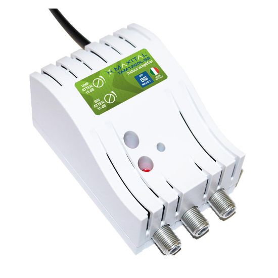 Immagine di AMPLIFICATORE DI LINEA VHF/UHF 25DB 2OUT ART.TAM1220L-5G MAXITAL