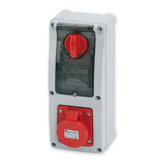 Immagine di PRESA INTERBLOCCATA VERTICALE CON FONDO IP44 CON PORTAFUSIBILI 4 POLI 16A 380V