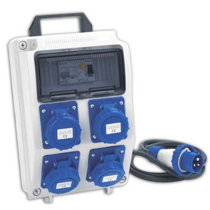 Immagine di QUADRO MOBILE 4 PRESE 220V 16A IP65 ROSI MATERIALE ELETTRICO