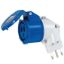 Immagine di ADATTATORE INDUSTRIALE DA SPINA BIANCA A PRESA BLU 16A IP20 ROSI