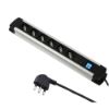 Immagine di MULTIPRESA 6 PRESE POLIVALENTI CON INTERRUTTORE CAVO 2 MT SILVER/NERO ELECTRALINE