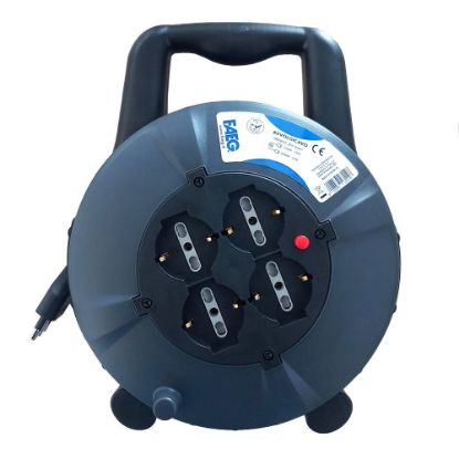 Immagine di AVVOLGICAVO 5 MT CON 2 PRESE BIVALENTI FAEG