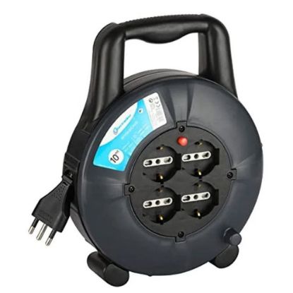 Immagine di AVVOLGICAVO DOMESTICO CON CAVO 3X1,5 ROTOLO MT.10 ELECTRALINE