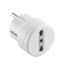 Immagine di ADATTATORE SCHUKO A BIAVALENTE BIANCO ELECTRALINE
