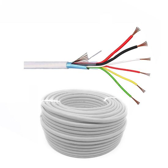 Immagine di CAVO ANTIFURTO C-4 RAME 4x0,22+ 2x0,50 ROTOLO 100 MT