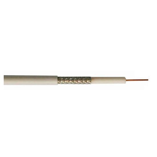 Immagine di CAVO TV SATELLITARE BIANCO CLASSE B Ø 5 MM² ROTOLO 100 MT