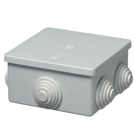 Immagine di SCATOLA DI DERIVAZIONE CON PASSACAVI IN GOMMA IP44 80X80X40MM ELETTROCANALI