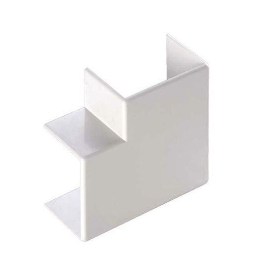 Immagine di ANGOLO PIANO PER CANALE DIMENSIONI 40X40MM BIANCO CONFEZIONE 2 PZ ELETTROCANALI