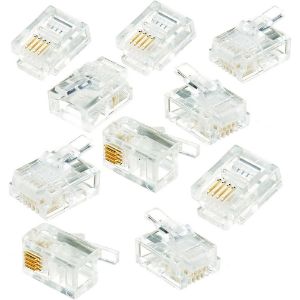 Immagine di PLUG MODULARE 6P/4C RJ11 CONFEZIONE 10 PZ ELECTRALINE