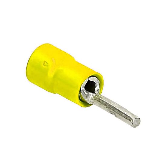 Immagine di TERMINALE PUNTALE MASCHIO GIALLO 4X6 MM BLISTER 10 PZ ELECTRALINE