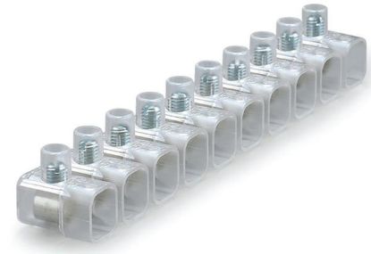 Immagine di MORSETTO TRASPARENTE 10 POLI 1,5 MM² CONFEZIONE 10 STECCHE