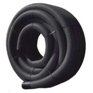 Immagine di TUBO CORRUGATO NERO DOPPIA PARETE Ø 90 MM ROTOLO 25 MT