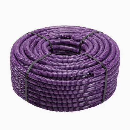 Immagine di TUBO CORRUGATO LILLA SINGOLA PARETE Ø 20 MM ROTOLO 100 MT