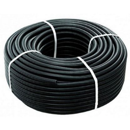 Immagine di TUBO CORRUGATO NERO SINGOLA PARETE Ø 20 MM ROTOLO 25 MT