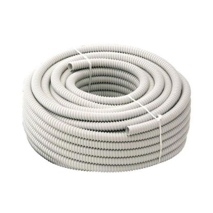 Immagine di CORRUGATO GRIGIO SINGOLA PARETE GOMMATO DIAMETRO 32 MM ROTOLO MT 30