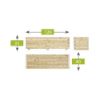 Immagine di FIORIERA IN LEGNO AUTOCLAVATO H34-L120-P40 CM