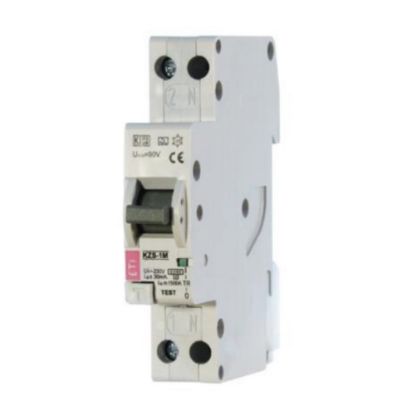 Immagine di INTERRUTTORE DIFFERENZIALE 1P+N AC 6A 30MA SALVAVITA 1 MODULO DIN ETIMAT